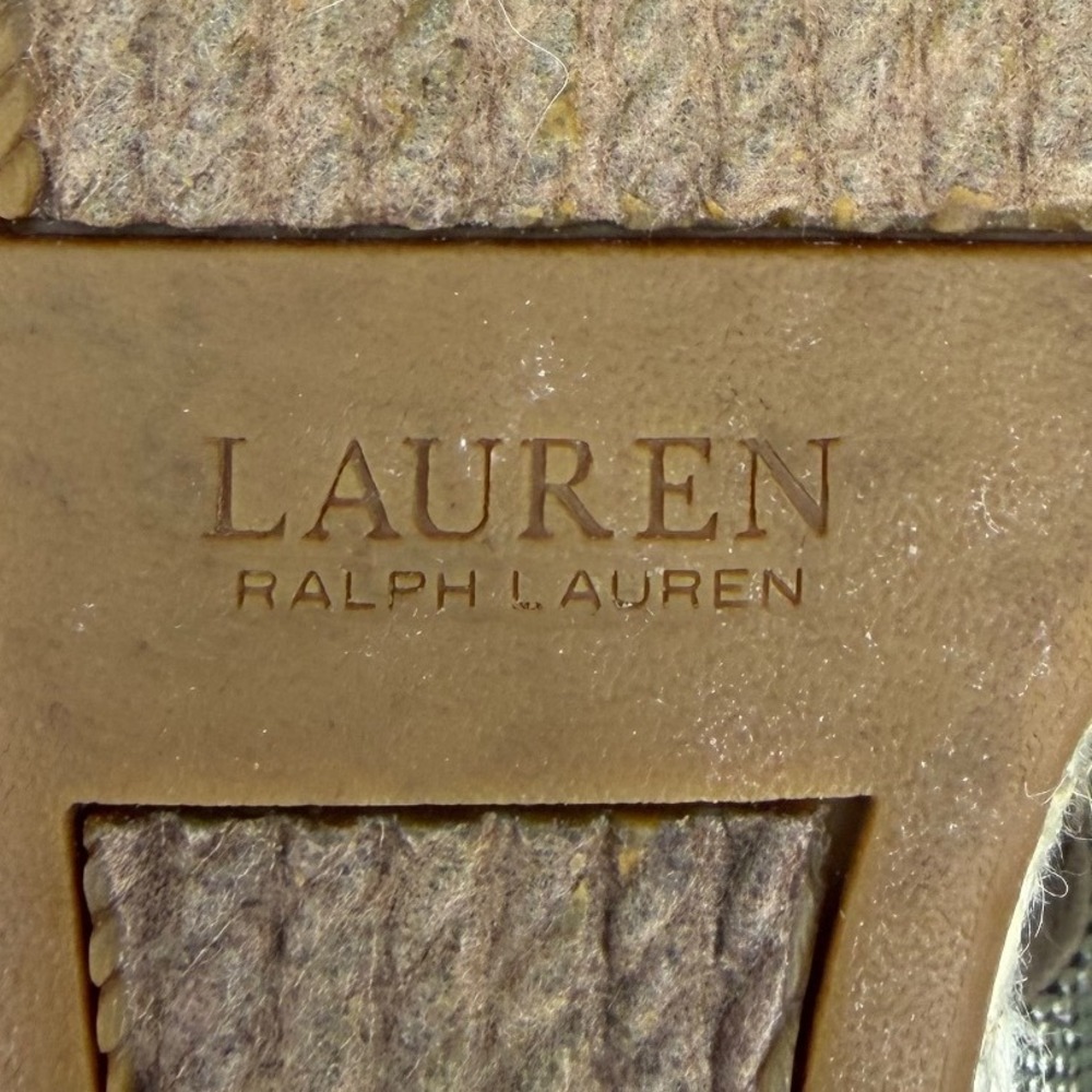 Lauren Ralph Lauren Penelope Espadrille Wedges Women 7.5B Gold Metallic Boho - Picture 10 of 11